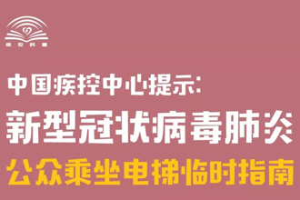 【疫情防控】中国疾控中心提示：公众乘坐电梯临时指南（电梯篇）