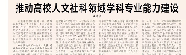 推动高校人文社科领域学科专业能力建设